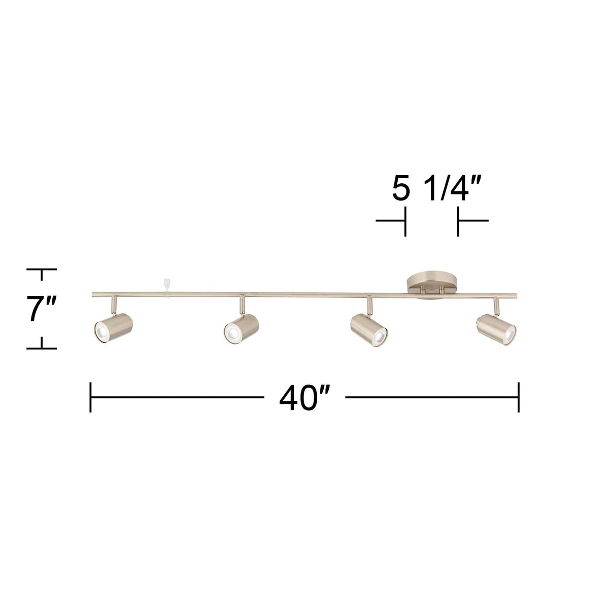Vester 4-Light Brushed Nickel LED Wall or 40" Wide Track Light