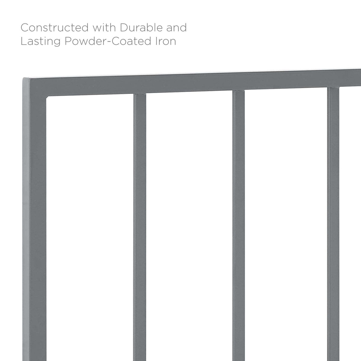 Tatum Modern Farmhouse Metal Queen Headboard in Black