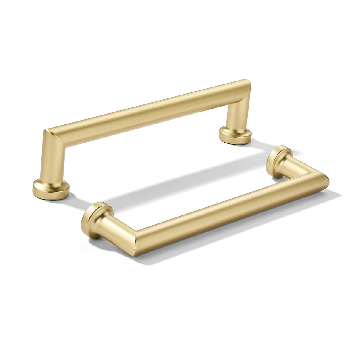 10-Pack 5-Inch(128mm) Matte Gold Cabinet Pulls,Brushed Satin Gold Handles Cabinets, Cupboards, Drawers and Bathroom