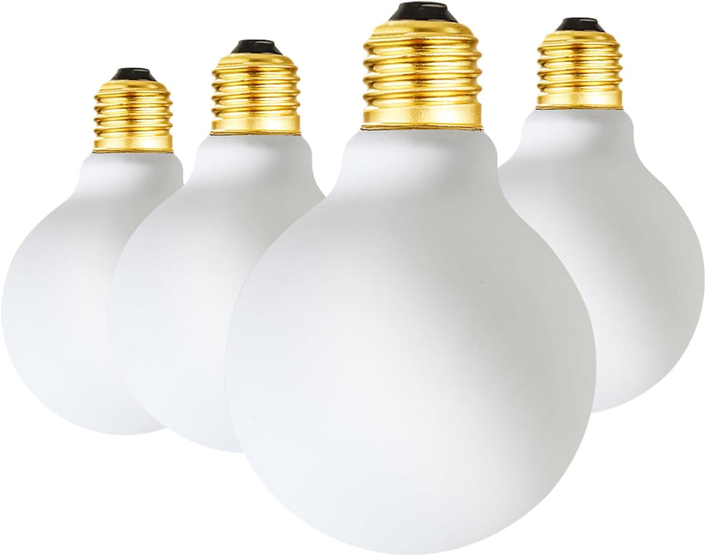 LED Light Bulb G30/G95 Dimmable Flick-Free Matt White 6W Daylight White 4000k CRI95 600LM, 60W Equivalent Vintage LED