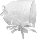 Baby-Girls Av2023-- Keepsake Cutwork Handkerchief Christening Bonnet with S-8e8e39c2