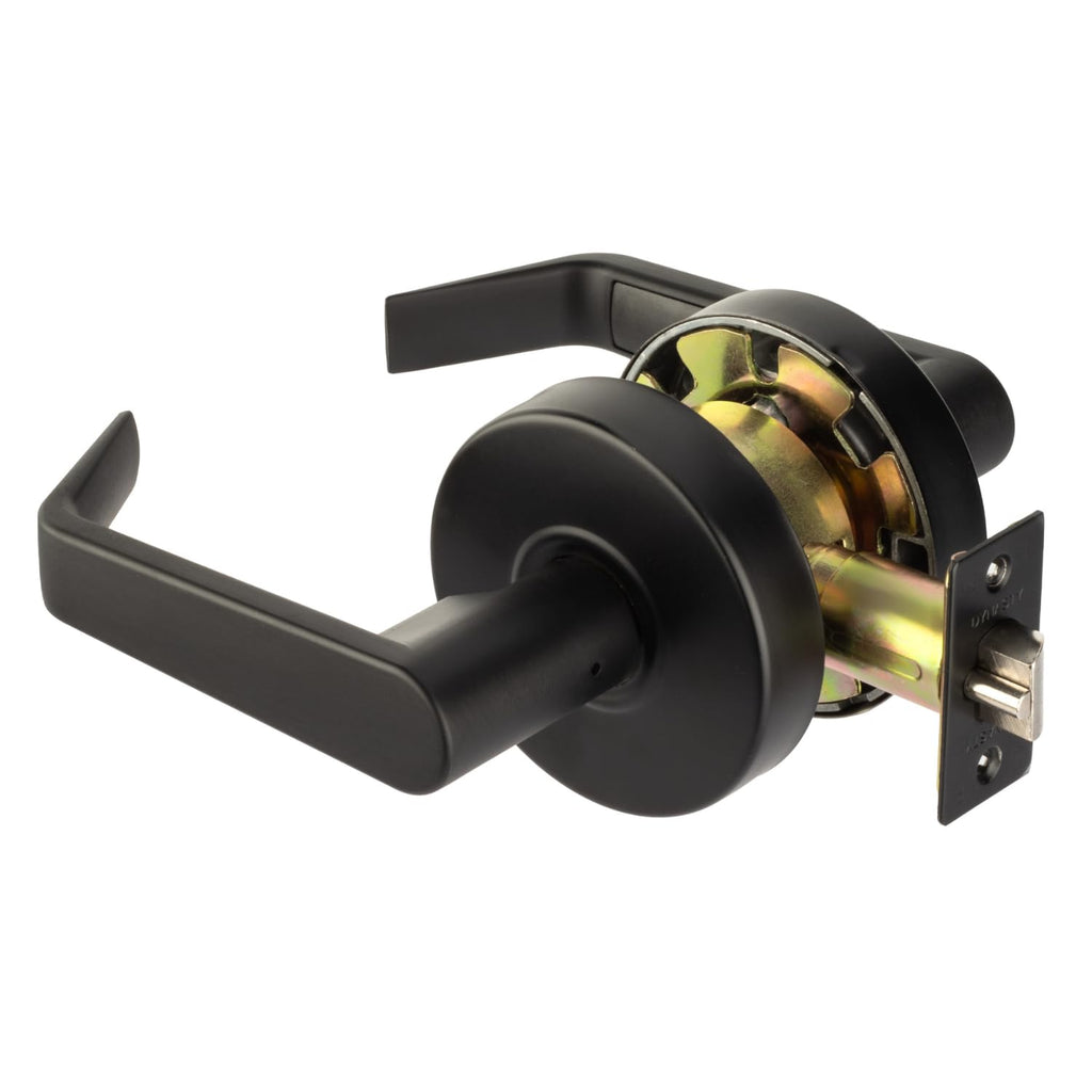 Augusta Storeroom Lever Lockset, ADA, Grade 2, Flat Black