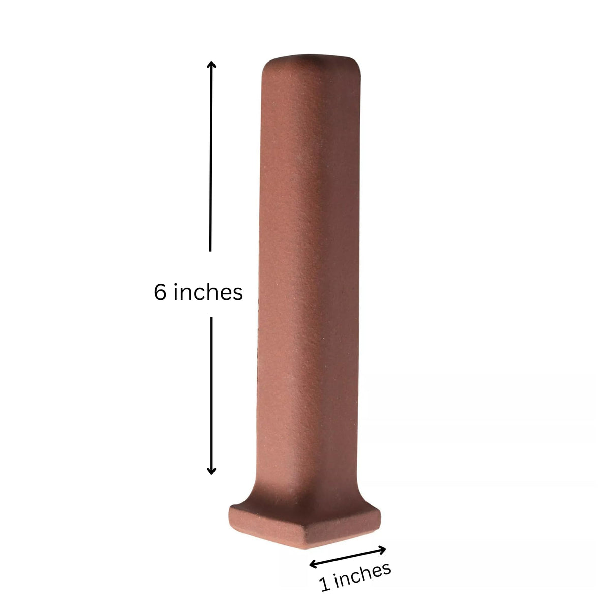 1x6 Colonial Red Quarry Outside Corner Trim Tile - 10 Pieces