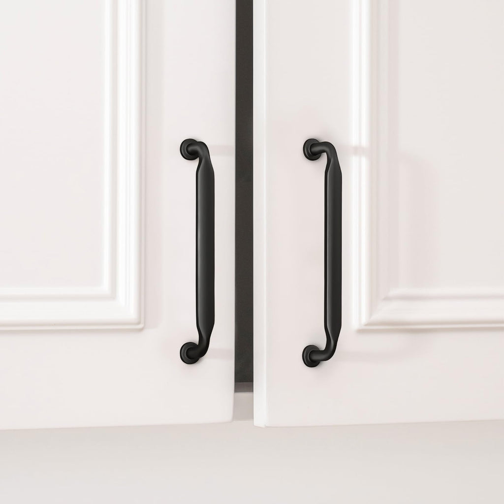 40 Pack 5 Inch Black Cabinet Handles Matte Black Drawer Pulls