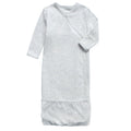 Baby Organic Cotton Kimono Gown with Mitten Cuffs and Fold-Over Pouch, Unisex Long Sleeve Infant Sleeper Sleeping