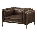 Porchester Chair, Distress Chocolate Top Grain Leather