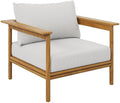 Wren Teak Wood Outdoor Armchair in Natural Sail