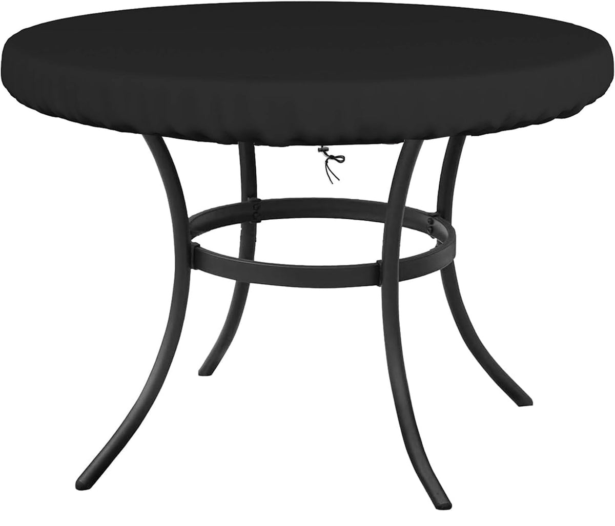Round Outdoor Table Cover Waterproof 84" Dia x 22" H Round Patio Furniture Covers 600D Patio Table Top Cover for