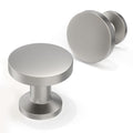 10 Pack Brushed Satin Nickel Cabinet Knobs 1-1/5 Inch(30mm) Single Hole Cabinet Pulls Round Kitchen Cabinet Knobs