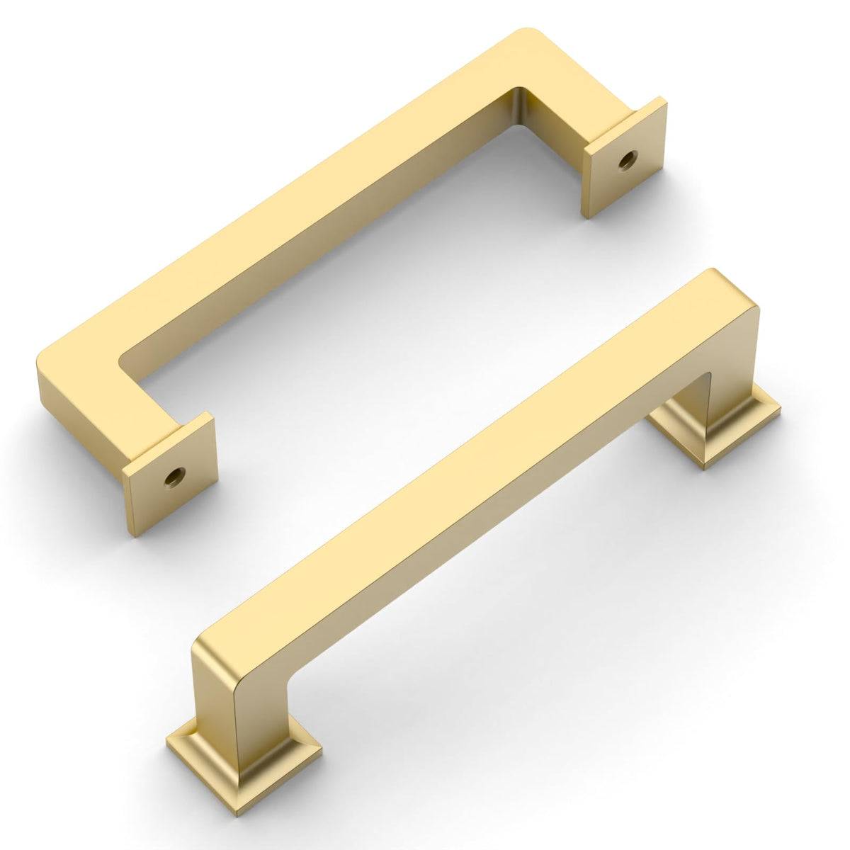 10 Pack Brushed Gold Cabinet Pulls 3.75 Inch(96MM) Hole Centers Kitchen Cabinet Handles Cabinet Hardware Kitchen