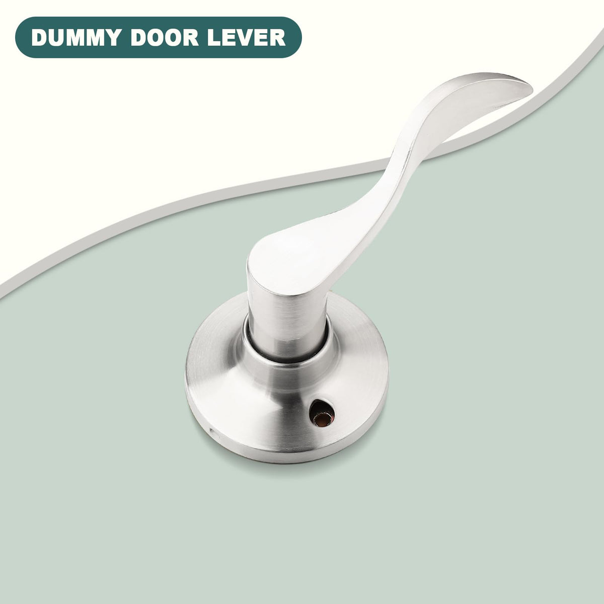 5 Pack Dummy Door Levers Brushed Nickel Right-Handed Door Handle Single Side Non-Turning Door Handle for Pantry Wave