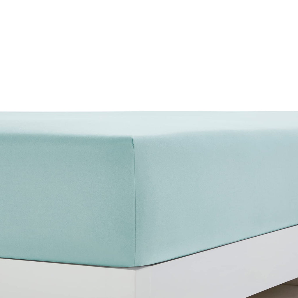 Bed Sheets Set, 4Piece Sheet Set, Microfiber, Deep Pocket, Light Blue Aqua, Solid, Premier 1800