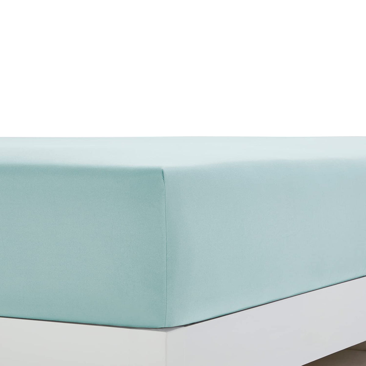 Bed Sheets Set, 4Piece Sheet Set, Microfiber, Deep Pocket, Light Blue Aqua, Solid, Premier 1800
