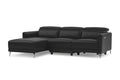 Andria 99.5" Reclining Leather Sectional Sofa, 3 Seater Reclining Couch with Left Hand Chaise | Italian Nappa 11000