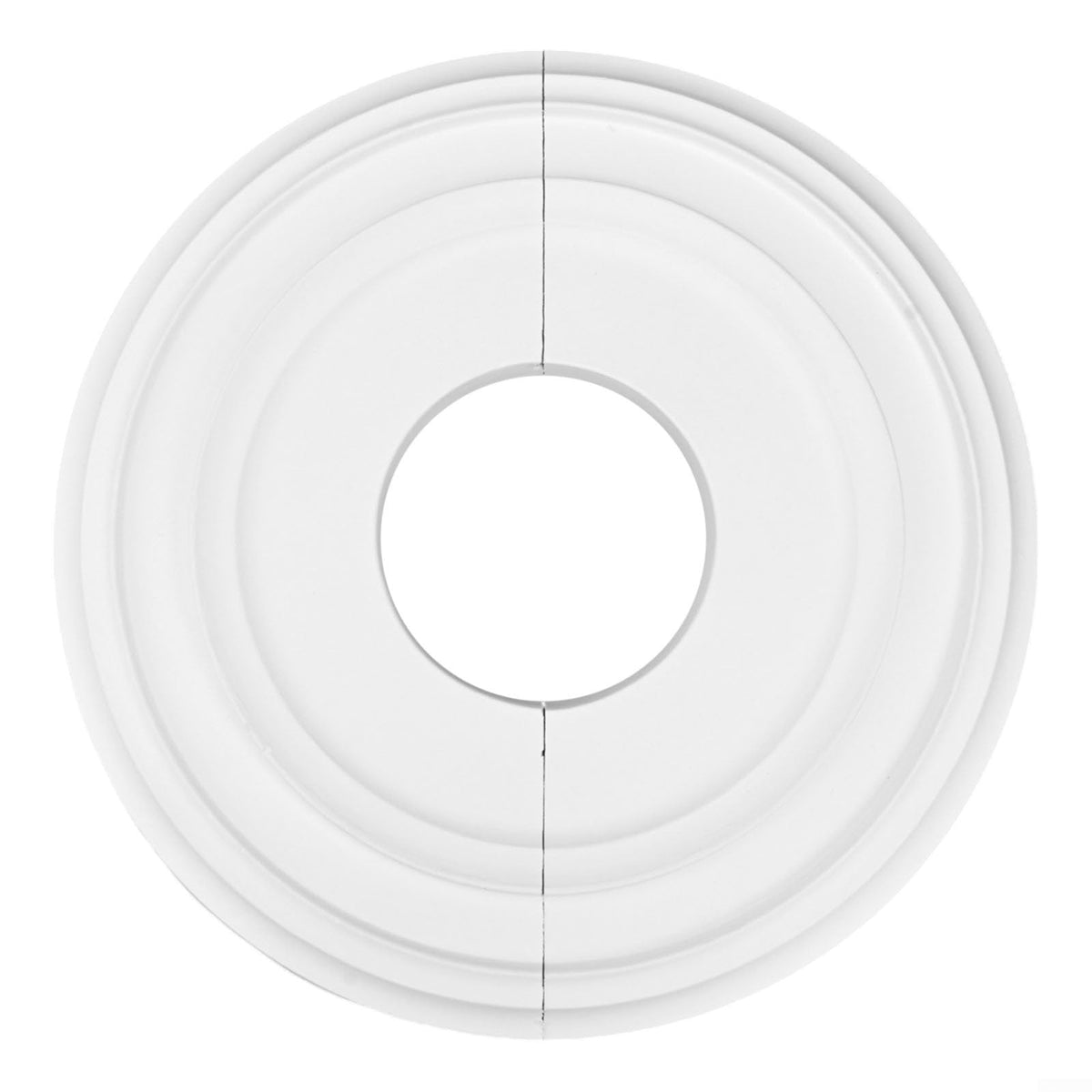 12 Inch Split Ceiling Medallion for Light Fixtures & Ceiling Fans - Decorative PU Round Base Cover Plate for Ceiling