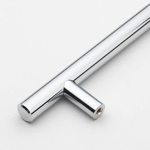 # - Polished Chrome Solid Handle Bar Pulls - 9" Center - 12" Long - Pack of # (10)