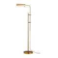Cedric Adjustable Pharmacy Floor Lamp - Industrial Design for Reading, Crafting, Work - 10W LED, Height 45-61 inches