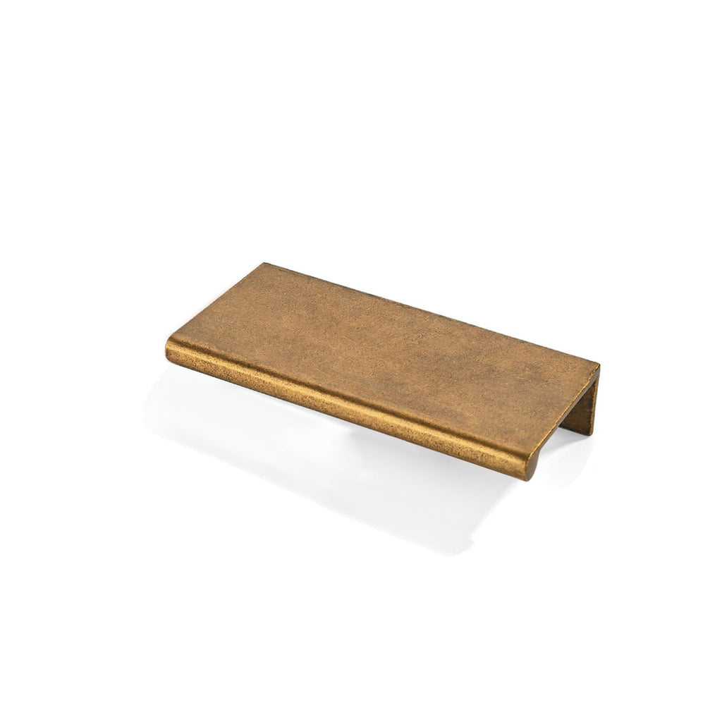 10 Pack 3 inch(76mm) Hole Center Antique Brass Finger Edge Pull Solid Zinc Drawer Pull Hidden Edge Treatment Hardware