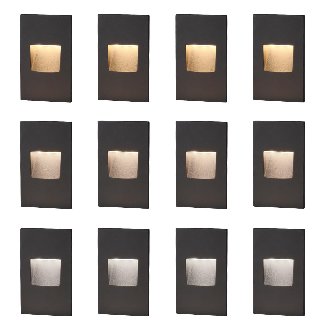 120V Vertical LED Step Lights, 3000K/4000K/5000K, 12-Pack