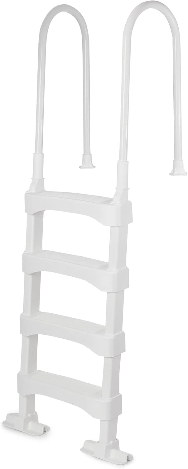 Snap & Lock Pool Ladder, Plastic Step Ladder for Above Ground or In Ground Swimming Pool, or Deck up to 60 Inch