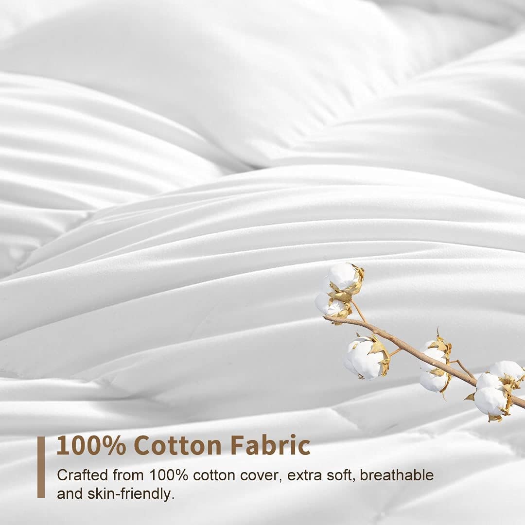 100% Cotton All-Season Weight Down Alternative Comforter