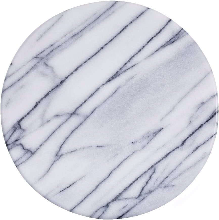 Trivets, 8-Inch Height, Marble, White