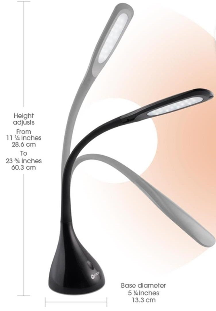 Creative Curves LED Desk Lamp, Black