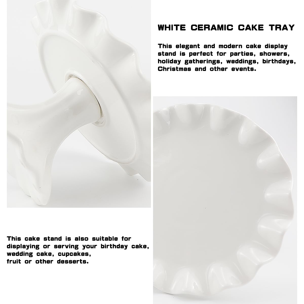 Ceramic Cake Stand, Dessert Pedestal Stand for Birthday Wedding 5.5Inch