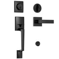 Front Door Handle and Deadbolt Lock Set, Matte Black