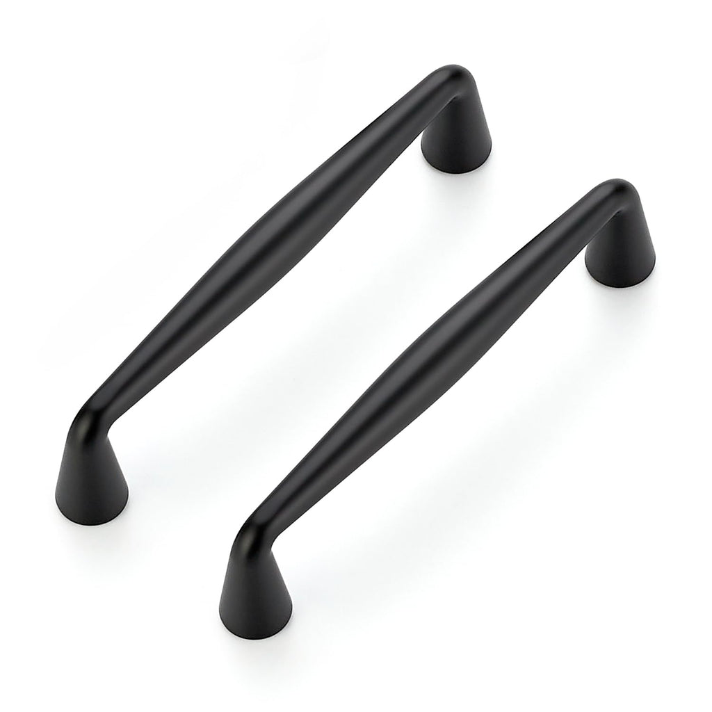 Matte Black Cabinet Handles Solid Handles,4 Inch,10 Pack