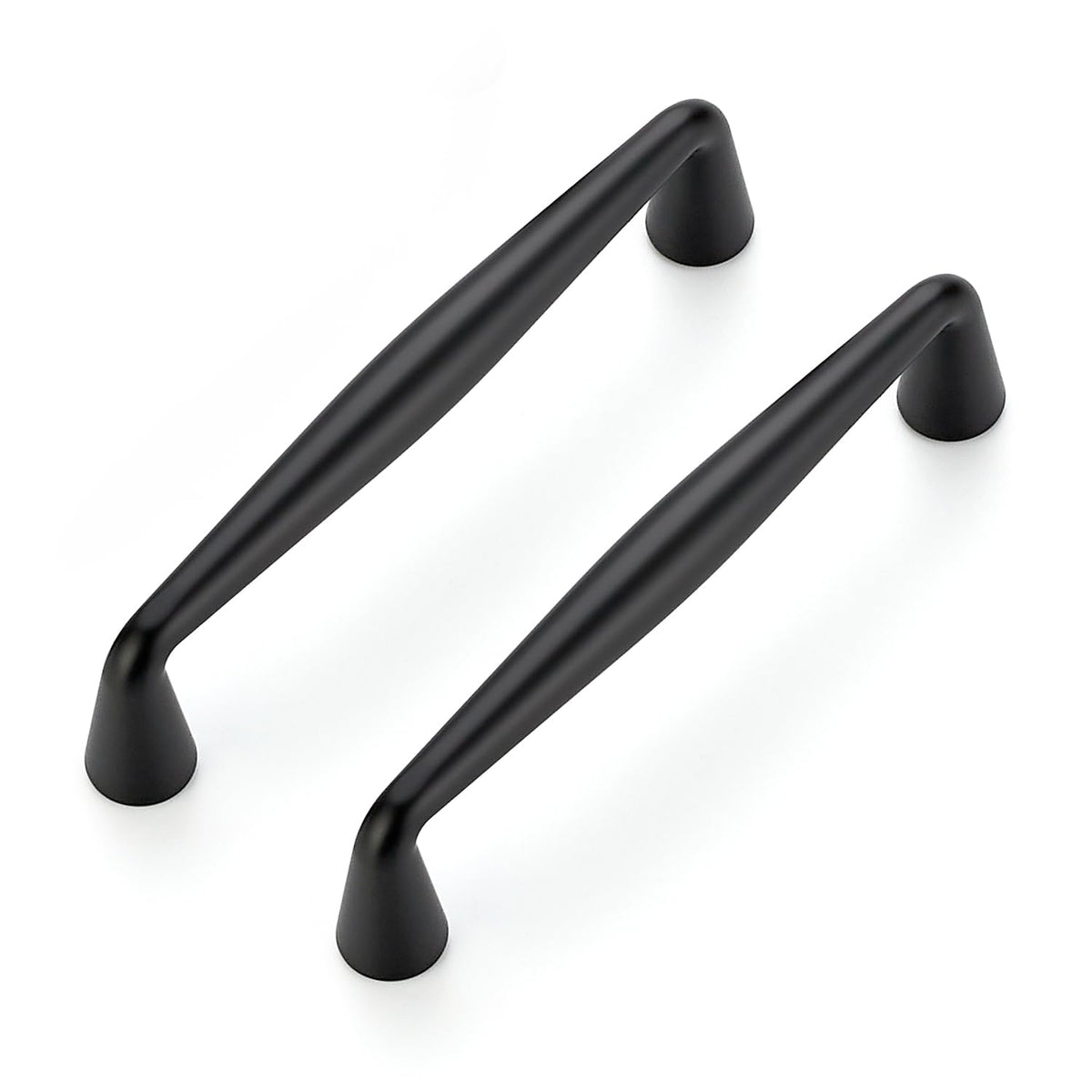Matte Black Cabinet Handles Solid Handles,4 Inch,10 Pack