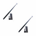 Lift Off Pintle Strap Hinge 24 in. Black Wrought Iron Rustic Reversible Pintle Bean Strap Gate and Door Hinges with