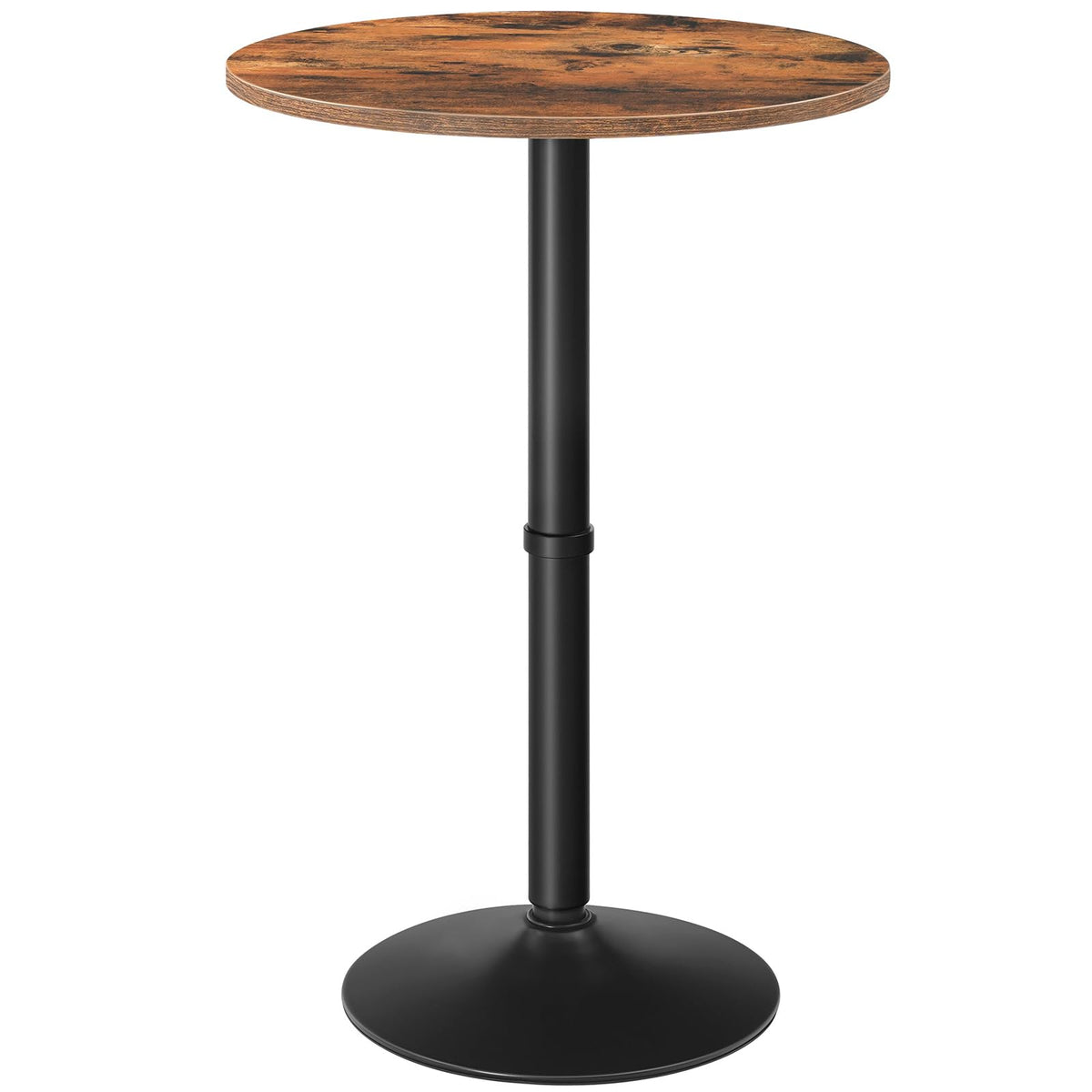 Round Bar Table, 35" Tall Pub Table, Cocktail Table with Base for Narrow Space, Bar Height Table, Easy to Assemble