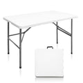 Folding Table 4ft Heavy Duty Folding Tables Indoor Outdoor Plastic Dining Table Portable Folding Square Card Table