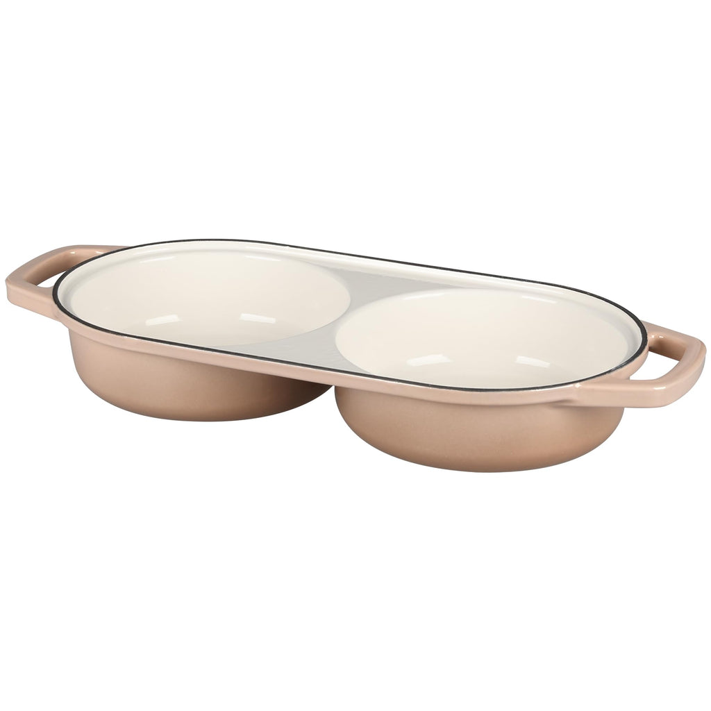 Enameled Cast Iron Double Bread Dutch Oven, Mocha