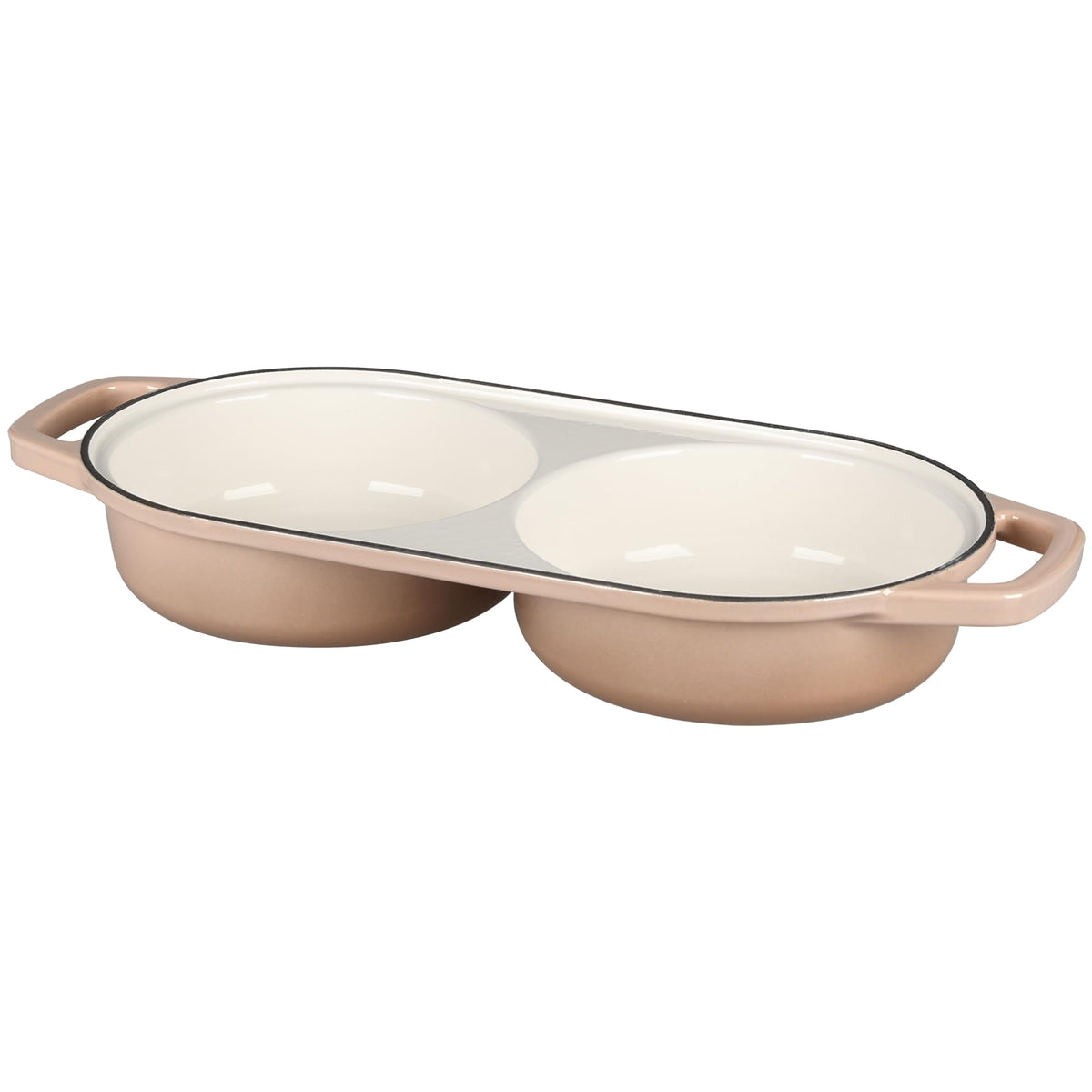 Enameled Cast Iron Double Bread Dutch Oven, Mocha