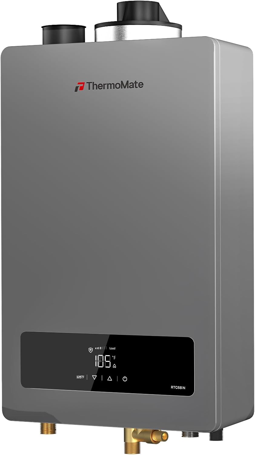 RTC68iN Condensing Tankless Water Heater, 0.91 UEF High Efficiency On-Demand Hot Water for Whole House Use