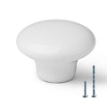 10PCS White Round Ceramic Drawers Knobs and Pulls Dresser Knobs Cabinets