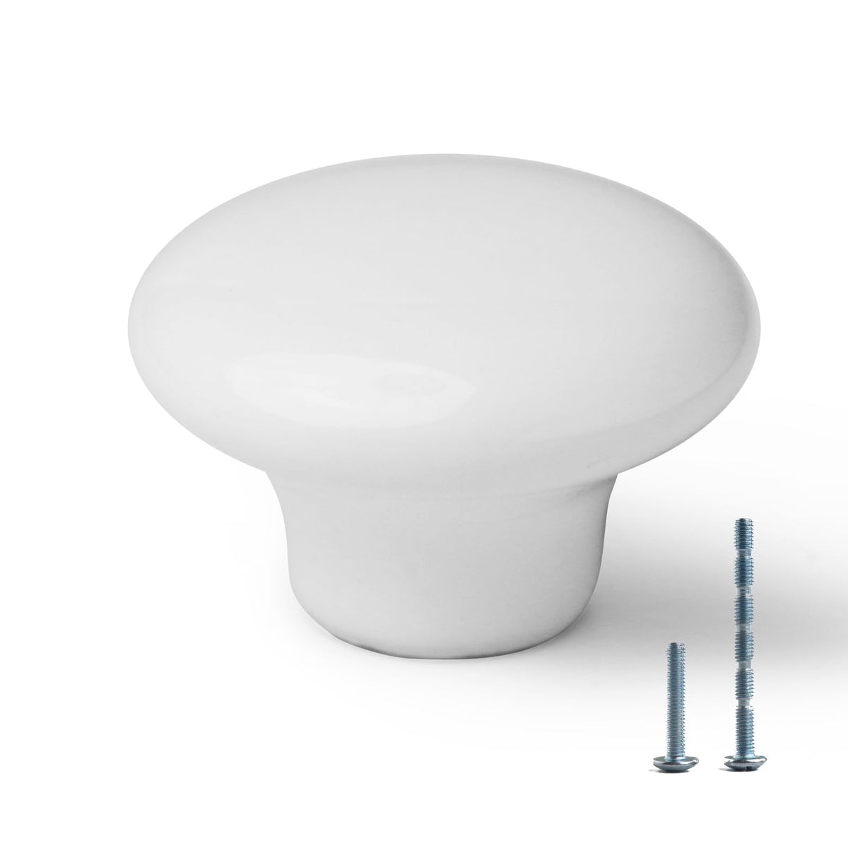 10PCS White Round Ceramic Drawers Knobs and Pulls Dresser Knobs Cabinets