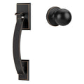 Front Door Handle, Oil Rubbed Bronze Entry Door Handle No Lock