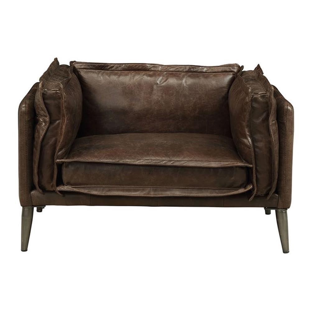 Porchester Chair, Distress Chocolate Top Grain Leather