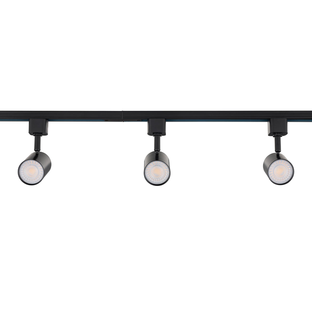 Amped Collection 3-Light 48in Field Cuttable LED Track Lighting Kit with 3 LED 3000K Warm White Track Heads, 4ft