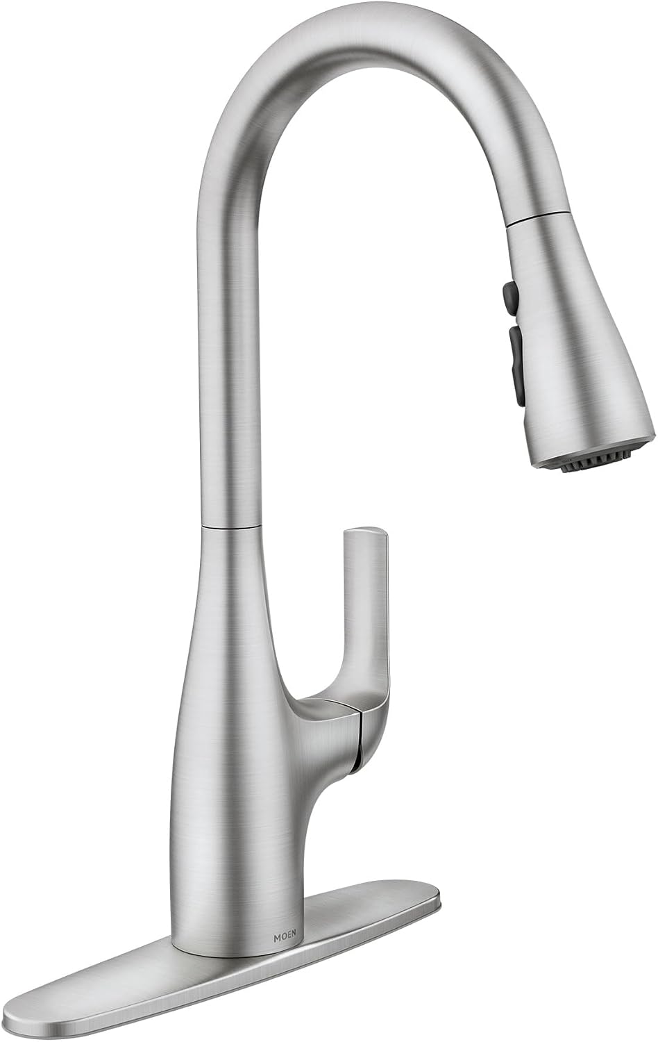 Leesi Stainless Pulldown Kitchen Sink Faucet with Power Boost, Transitional Kitchen Faucet, One-Handle Single Hole