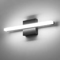 Black 16-Inch LED Bathroom Light Bar, 9W Modern Over-Mirror Fixture