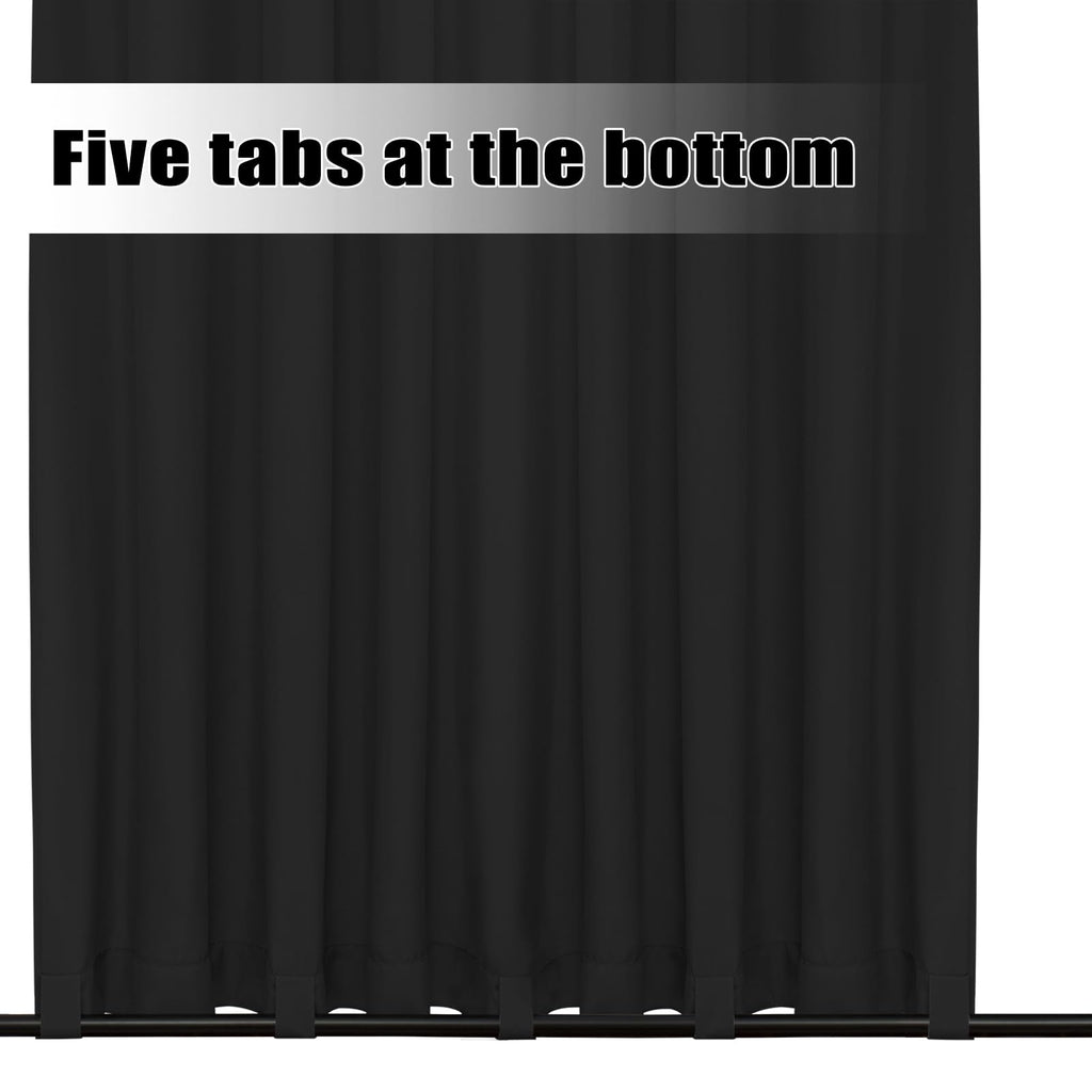 Outdoor Curtains 1 Panel, 110x108 inch, Black