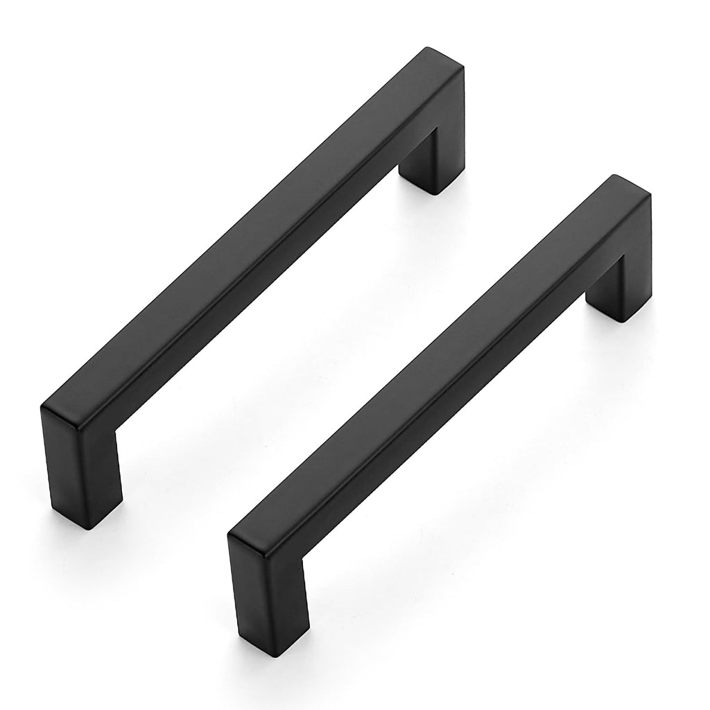 Matte Black Cabinet Handles Drawer Pulls 5 Inch CC 25 Pack