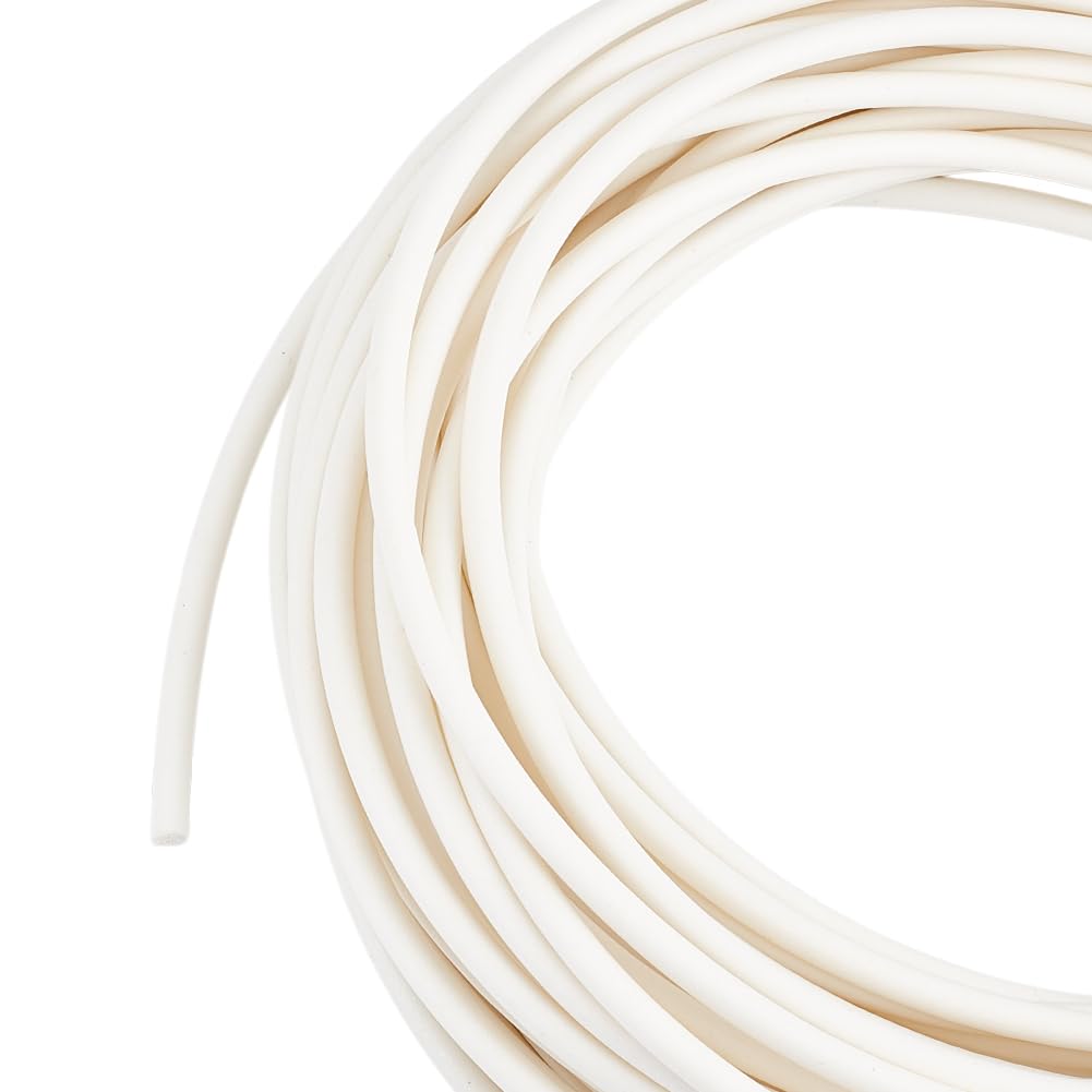Upholstery Firm Plastic Foam Welt Cord Piping, 6mm White PVC Plastic Solid Piping Cord for Sofa, Chair - 21.8 Yards