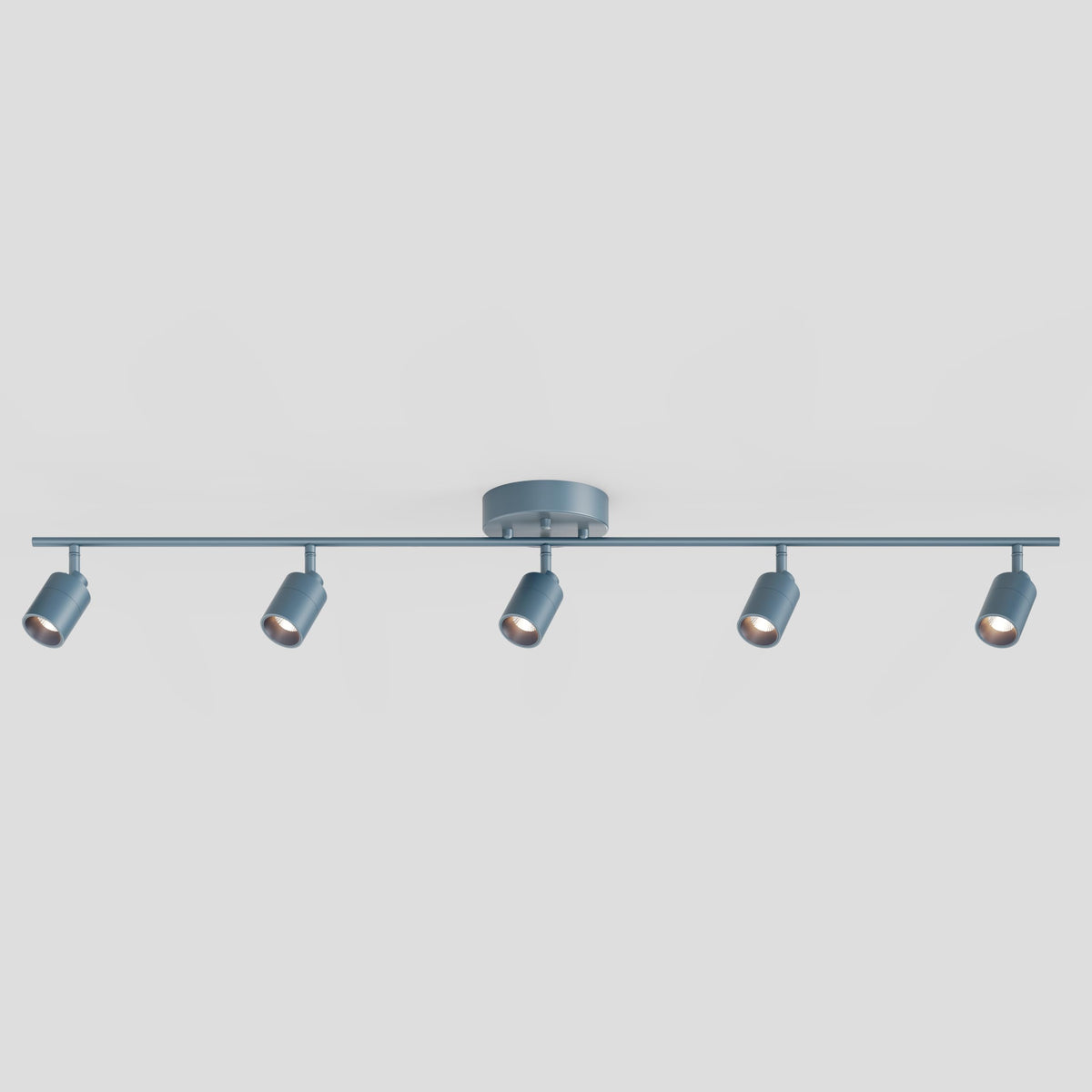 Shura Deep Navy 5-Light Track Light with Rotatable Heads, Integrated LED Bulbs, 4 ft. Track Lighting Kit, 3000k, 2450