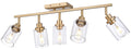 Multi-Directional Rotating Kitchen Tracking Lights Gold, Modern Track Lighting Fixture with Clear Glass