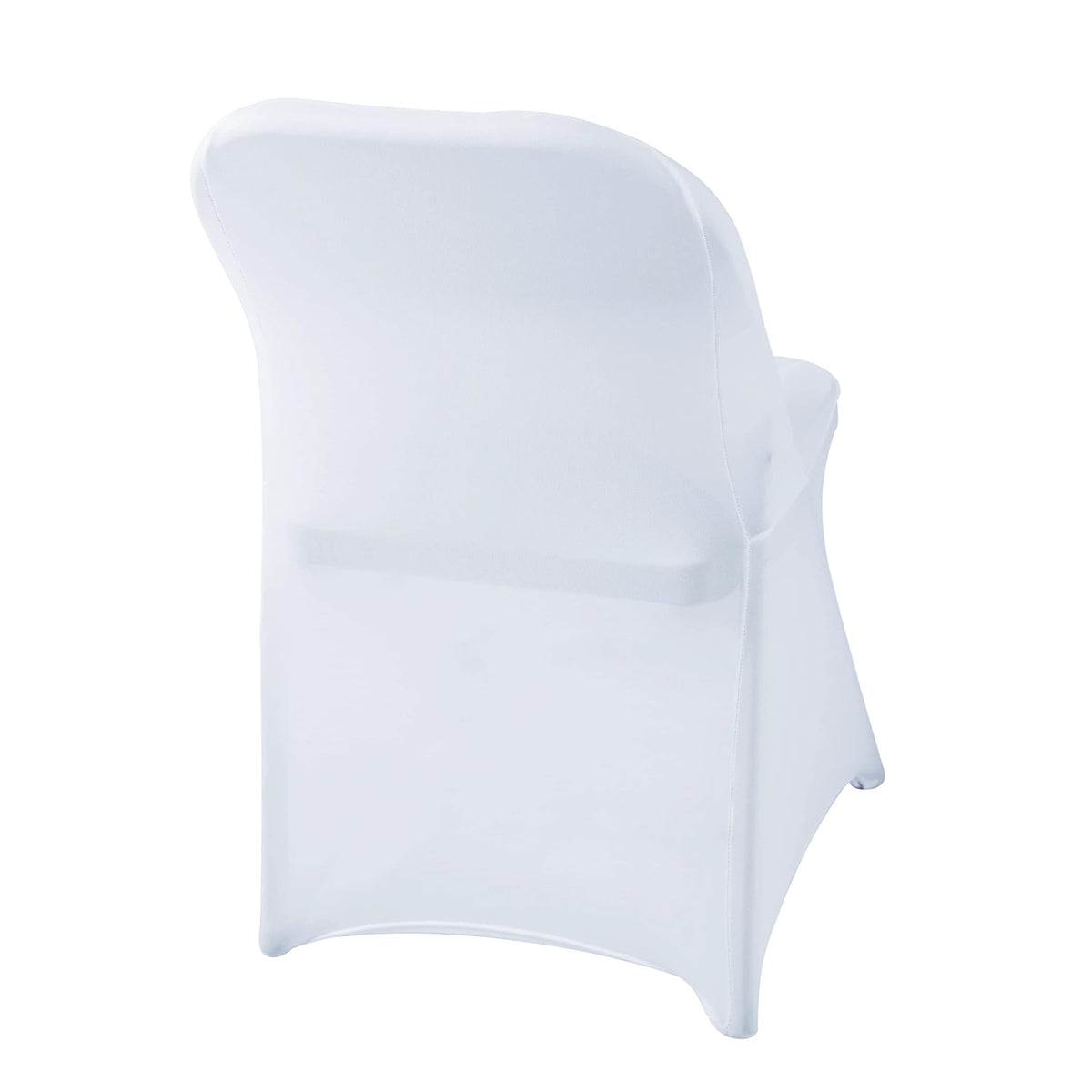 100 Pcs White Folding Chair Cover Washable Removable Universal Fitted Chair Cover Protector for Wedding Party Banquet